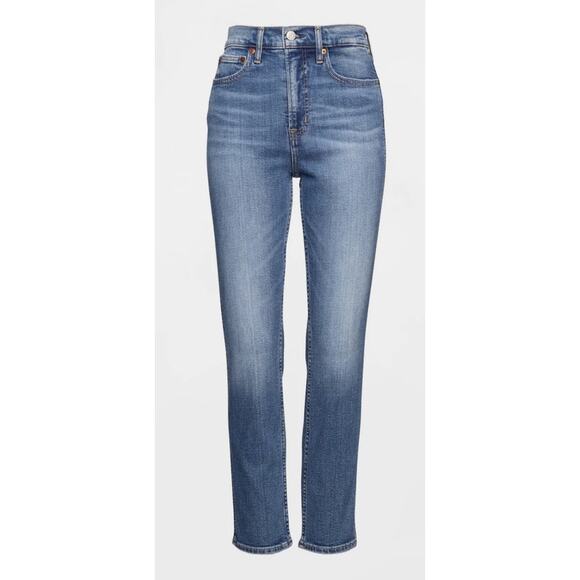 GAP High Rise Vintage Slim Medium Indigo Cotton Womens Denim Blue Jeans Sz 6 - Picture 1 of 16